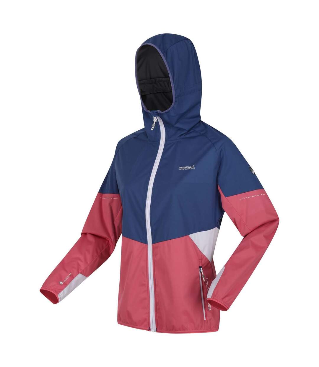 Womens/ladies Tarvos V Colour Block Lightweight Soft Shell Jacket Fruit Dove Dusty Denim Regatta-4