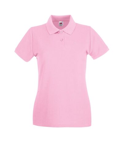 Polo Premium Femme Rose Clair Fruit Of The Loom