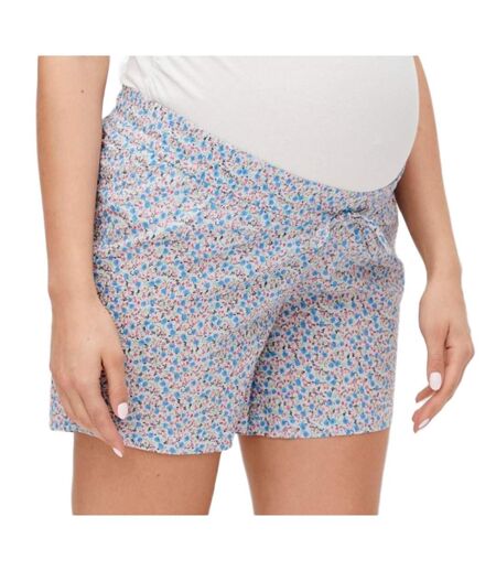 Short de grossesse blanc/bleu femme mamalicious ginger