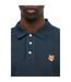 Mens Fox Short-sleeved Polo Shirt Classic Navy Blue Maison Kitsuné-4