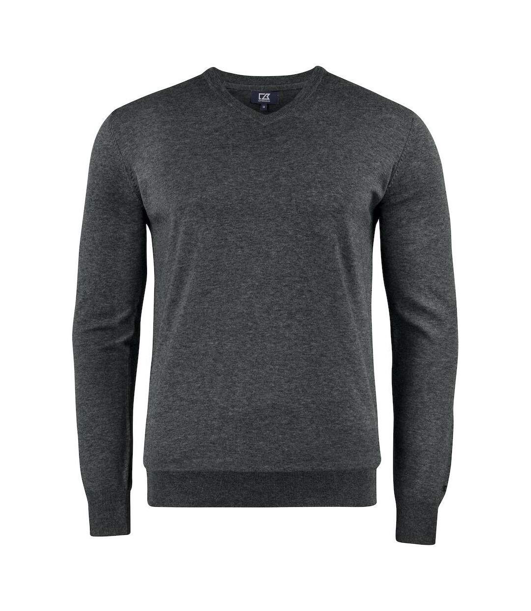 Mens Oakville V Neck Sweatshirt Anthracite Melange Cutter & Buck-4