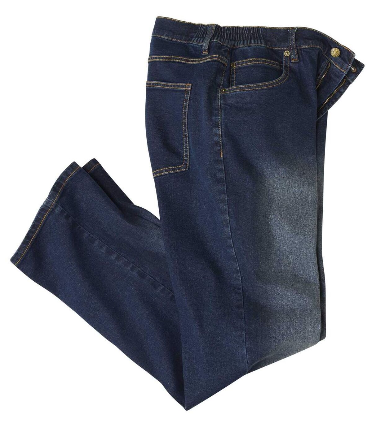 Wygodne, niebieskie jeansy Regular ze stretchem   Atlas For Men
