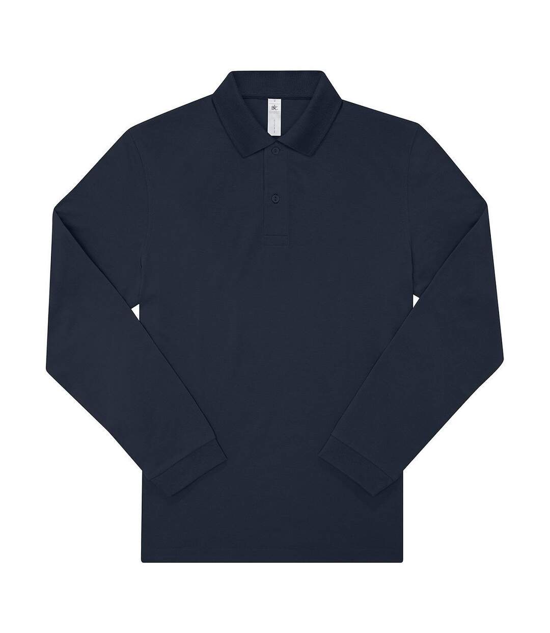 Polo manches longues- Homme - PU425 - bleu marine