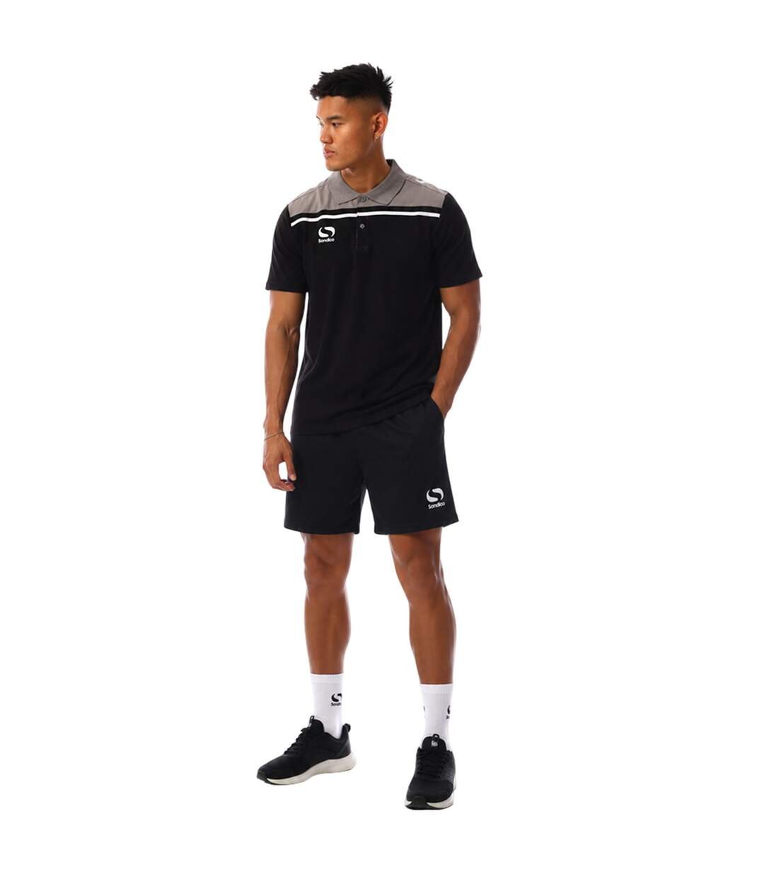 Polo Precision Homme Noir Anthracite Sondico-1