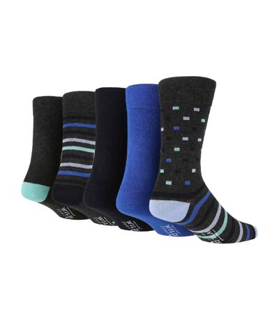 5 Pack Mens Colourful Striped Patterned Bamboo Dress Socks