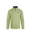 Mens newark grid eco friendly quarter zip fleece top tarragon Weird Fish-1