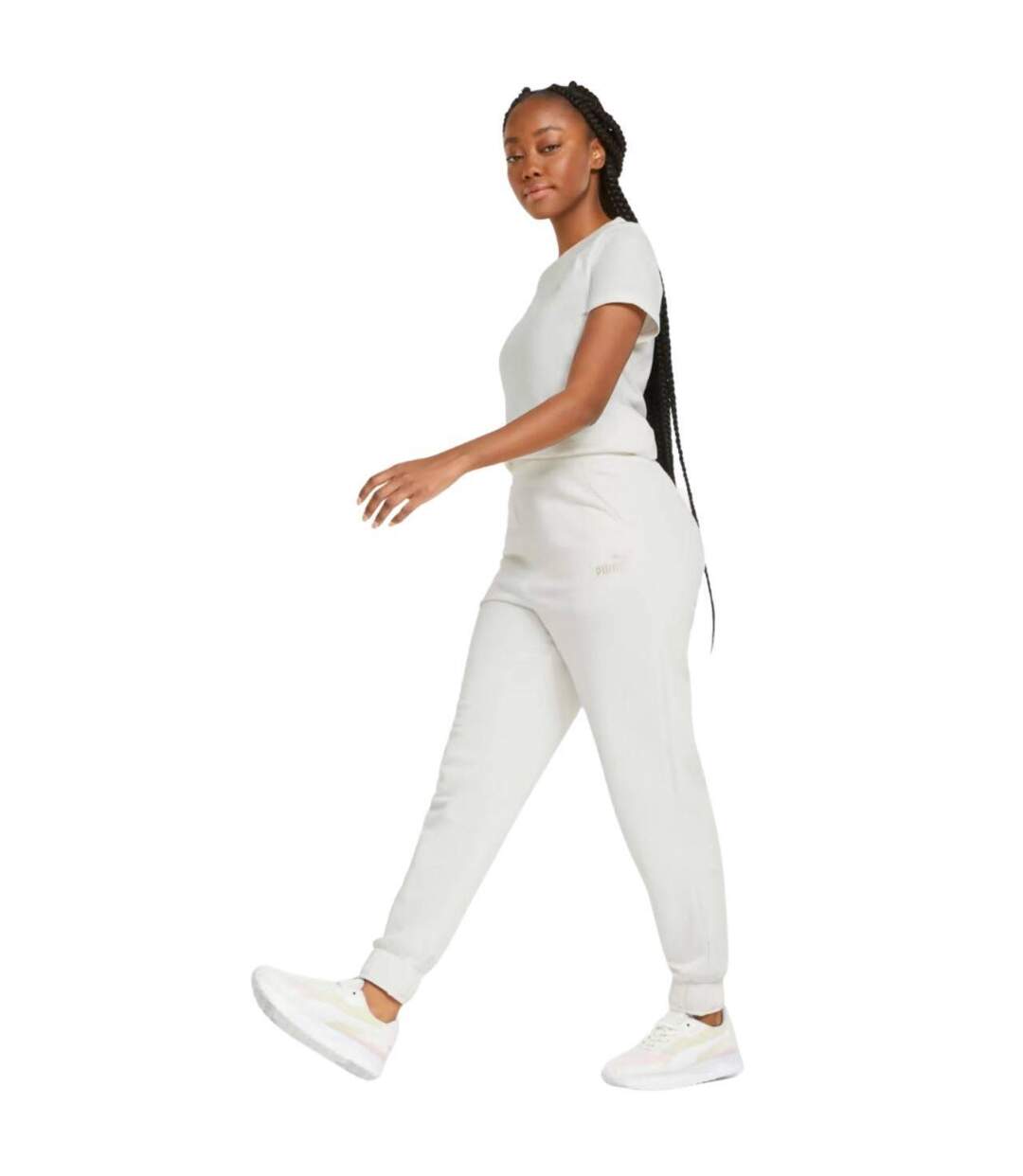 Pantalon De Jogging Ess+ Femme Beige Crème Puma-1