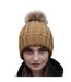 Bonnet Motif/style Épais Marron Clair Beechfield-1