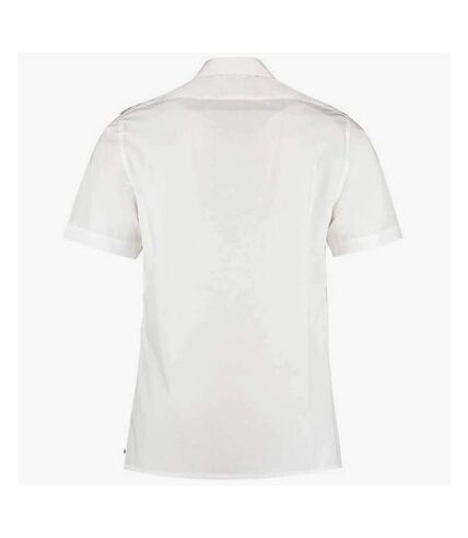 Kustom Kit Mens Short Sleeve Pilot Shirt (White)