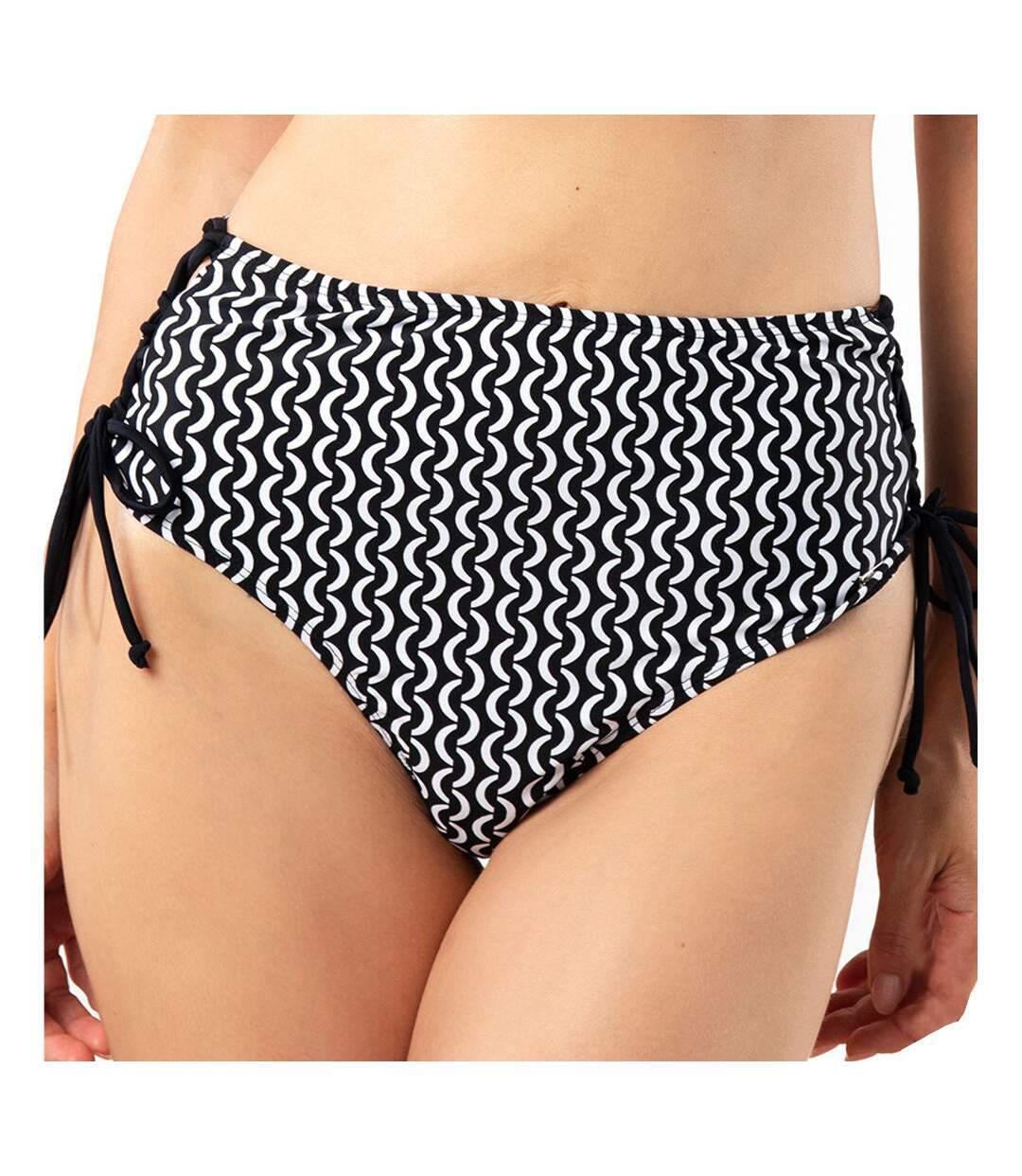 Bas de Bikini Noir Femme Sun project Tanga Haut-1