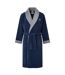 Mens Luxury Aw25 Dressing Gown Navy Blue Lambretta-1