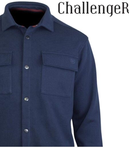 CHALLENGER BASTIEN1 — Surchemise molleton marine : le confort chaud au style décontracté