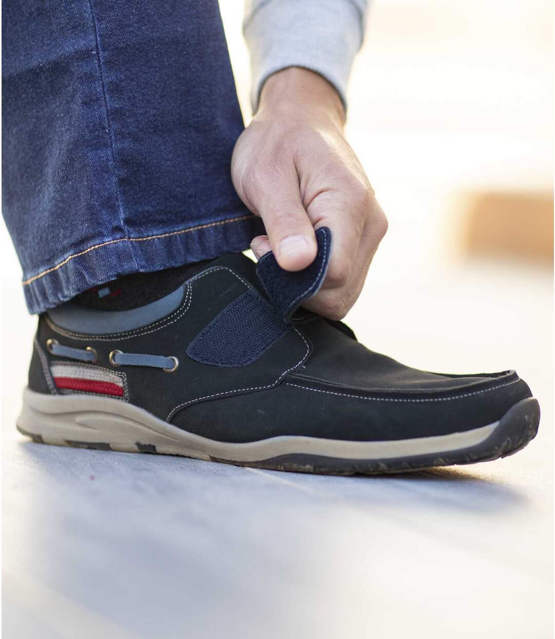 Men's Navy Boat-Style Shoes Atlas For Men
