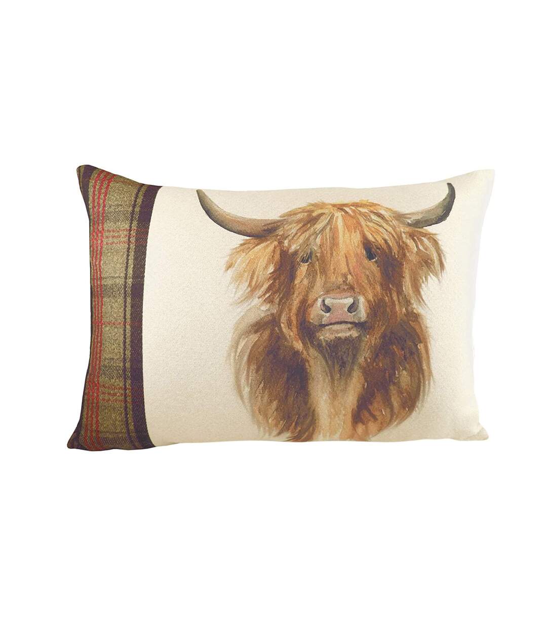 Hunter highland cow cushion cover 43cm x 43cm multicoloured Evans Lichfield