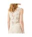Débardeur beige femme yas crochet-2