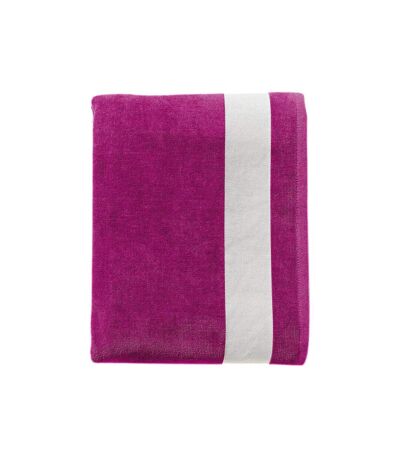 Drap de plage ou drap de bain - 89006 - rose - coton velours