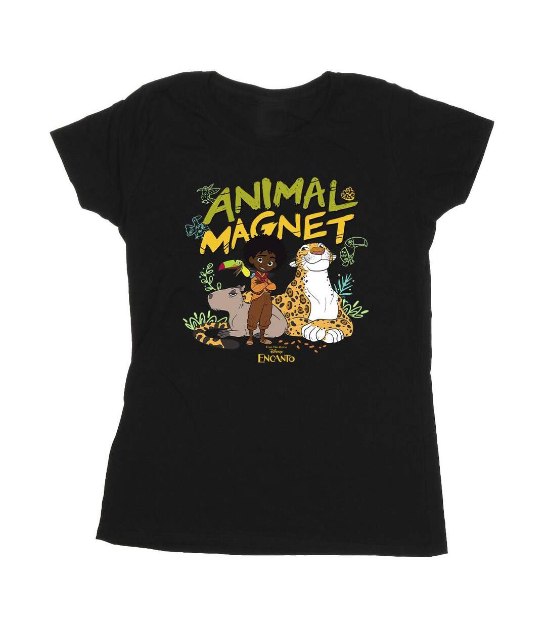 Disney - T-shirt ENCANTO ANIMAL MAGNET - Femme (Noir) - UTBI19515-1