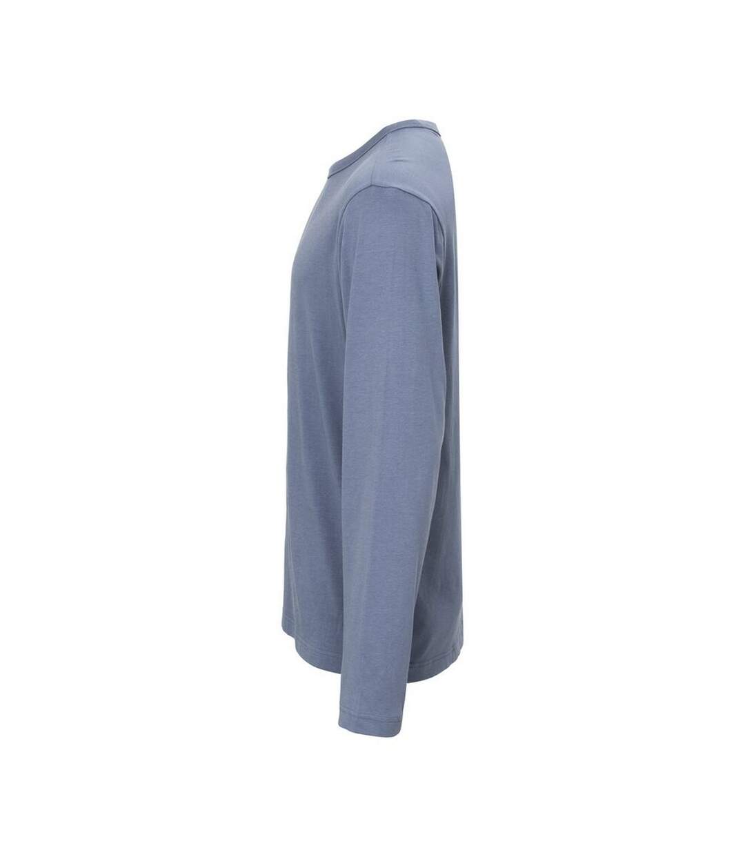 Unisex Adult Relaxed Fit Long-sleeved T-shirt Dusty Blue Cottover-3