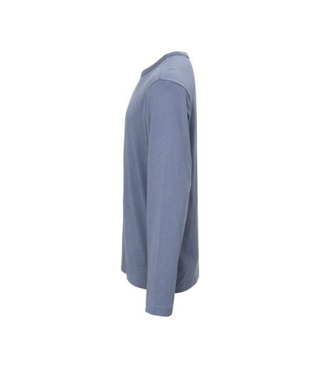 Unisex Adult Relaxed Fit Long-sleeved T-shirt Dusty Blue Cottover