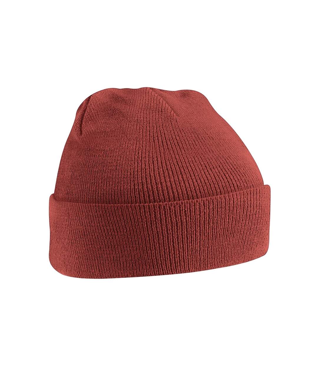 Unisex Original Cuffed Beanie Winter Hat Rust Beechfield-1