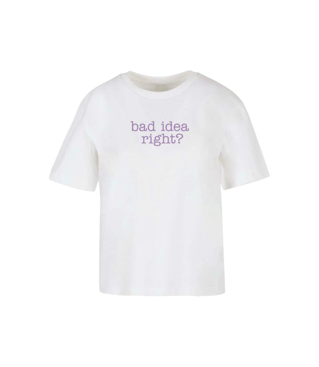 T-shirt Femme/ladies Bad Idea Blanc Miss Tee-2