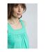 Womens/ladies chelle organic cotton square neck vest top aqua marine Weird Fish-4