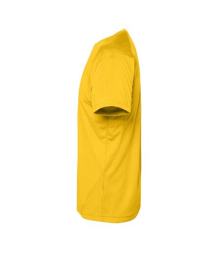 Tri Dri Mens Panelled Short Sleeve T-Shirt (Sun Yellow)