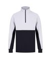 Finden & Hales Mens Quarter Zip Track Top (Navy/White)