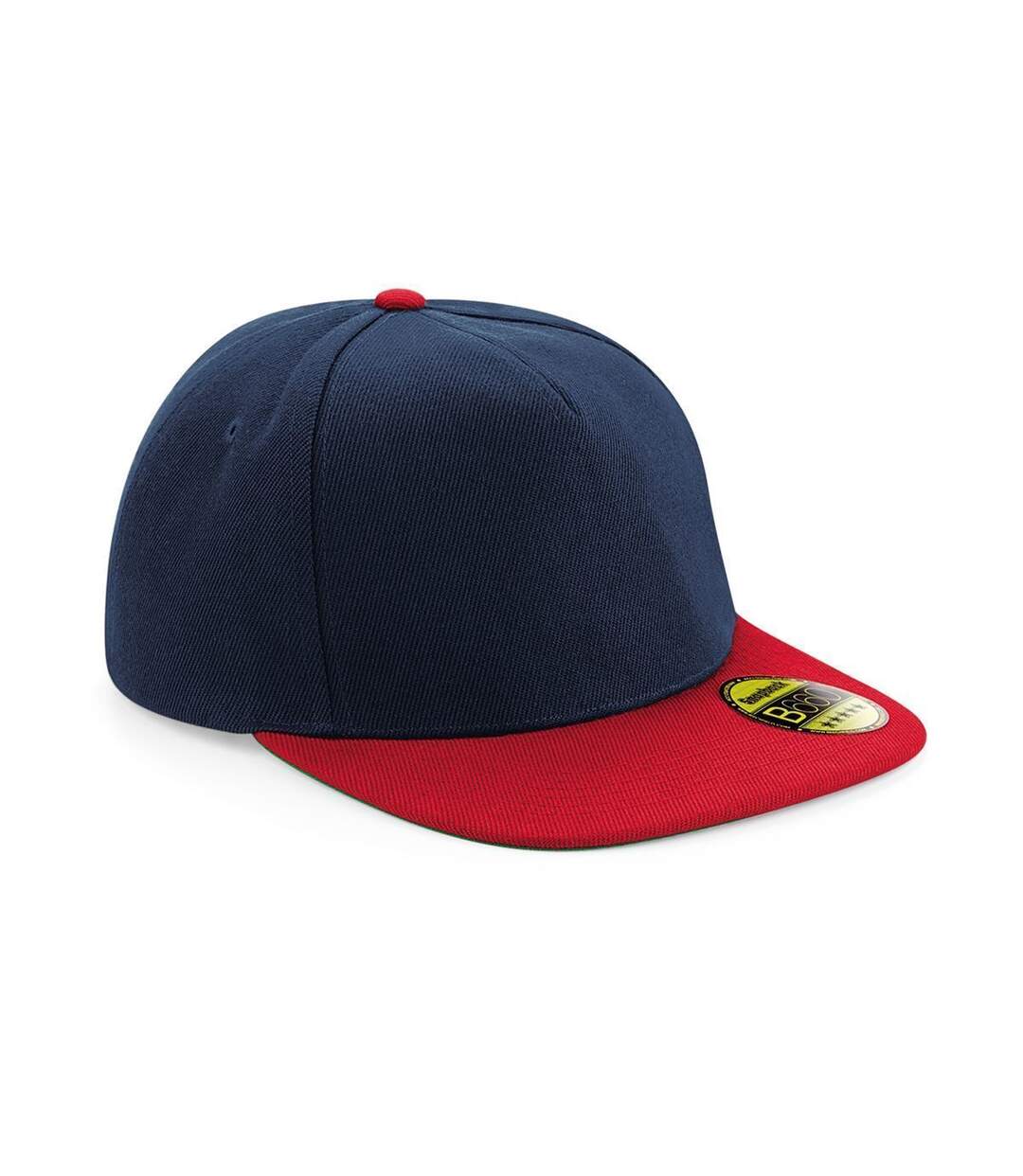 Casquette à visière plate adulte - B660 - bleu marine et rouge