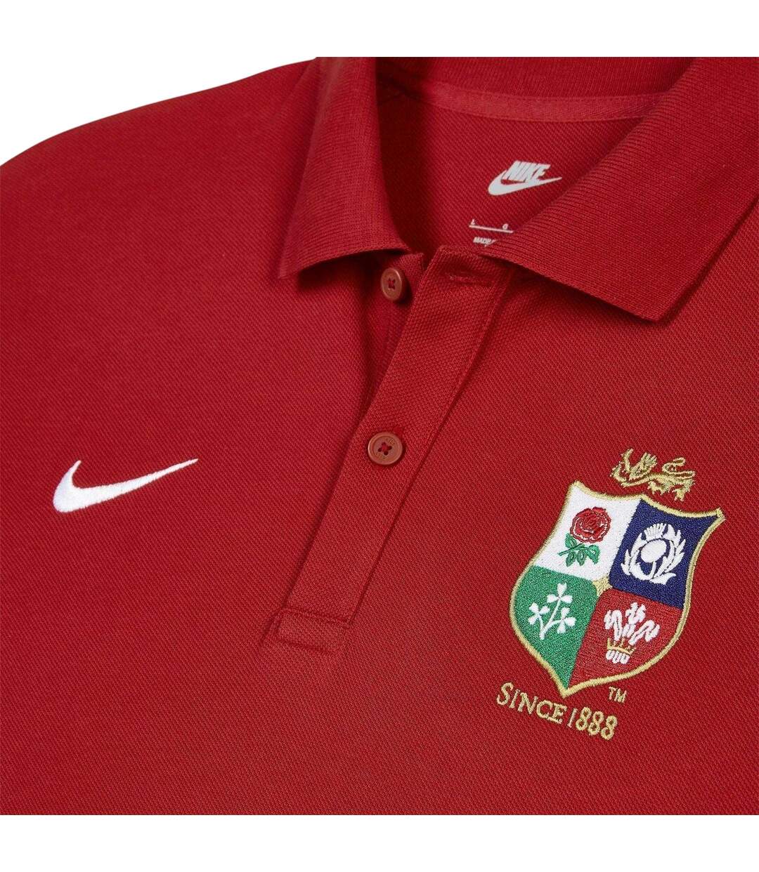 Polo Motif/style Nike Club Homme Rouge Blanc British & Irish Lions-4