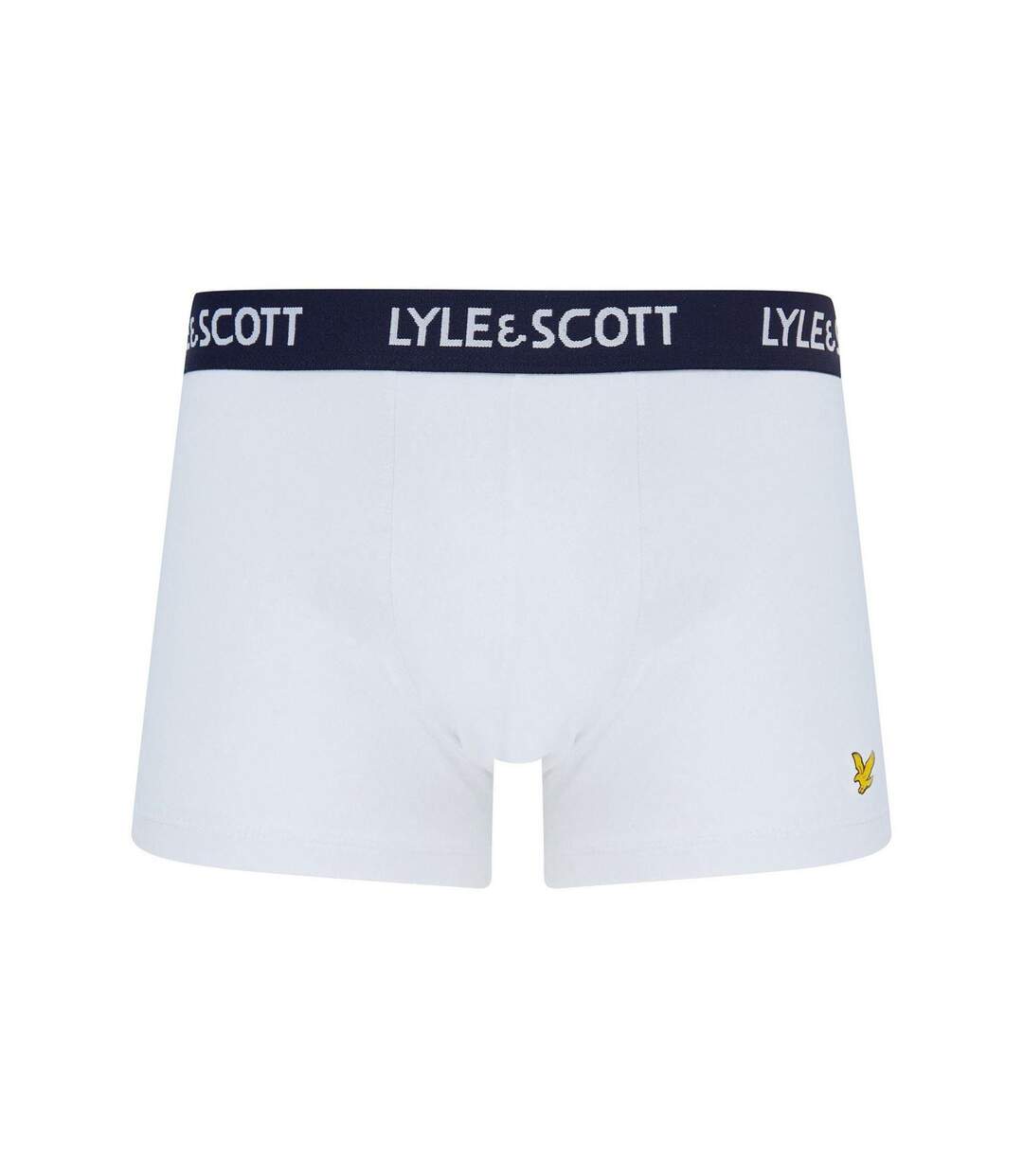 Lot De 5  Boxers Motif/style Marque Sur Taille Et Logo Brodé Homme Bleu Lyle & Scott-4