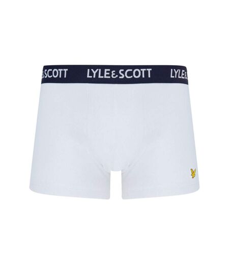 Lot De 5  Boxers Motif/style Marque Sur Taille Et Logo Brodé Homme Bleu Lyle & Scott