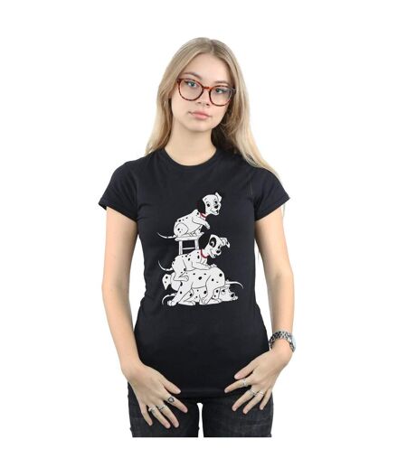 Disney T-shirt en coton Femme/Ladies 101 Dalmatians Chair (Noir) - UTBI14865