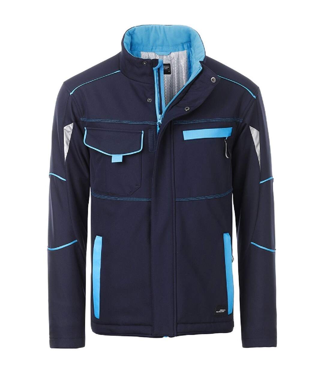 Veste de travail matelassée softshell unisexe - JN853 - bleu marine-1