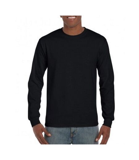 Gildan Mens Hammer Heavyweight Long Sleeve T-Shirt (Black) - UTPC3068