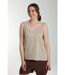 Debardeur col lurex femme Deb Summer Taupe Clair | Gerard Pasquier-1
