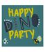 Lot de 20 Serviettes en Papier Happy Dino 33x33cm Vert-1