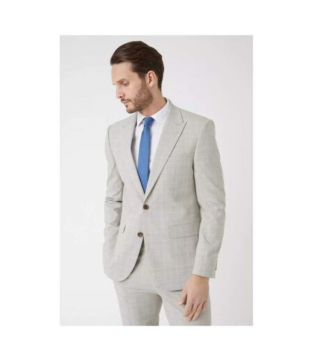 Burton Mens Prince Of Wales Check Slim Suit Jacket (Neutral) - UTBW962