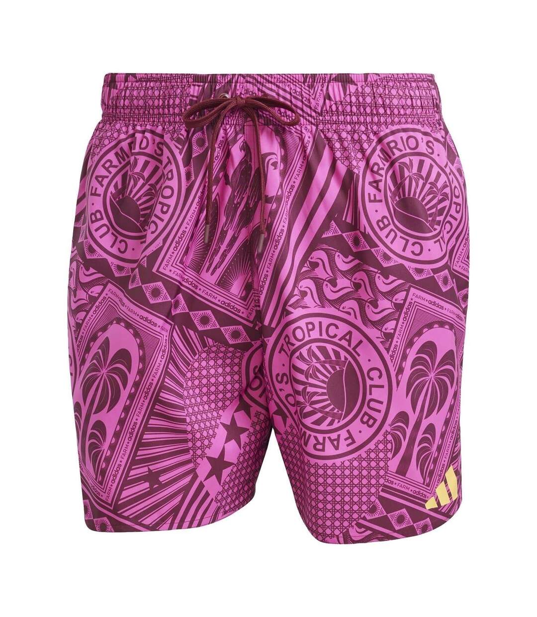 Short De Bain Farm Rio Homme Rouge Fuchsia Adidas-2