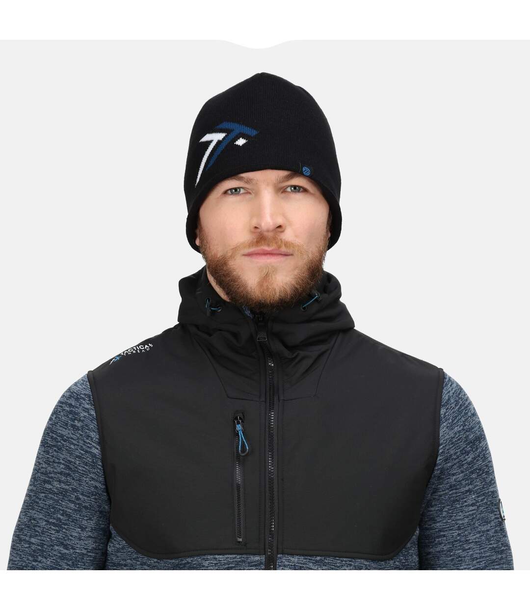 Bonnet imperméable homme noir / bleu pétrole Regatta