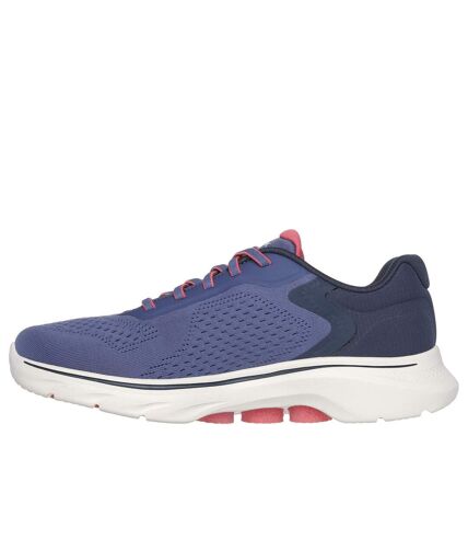 Womens/ladies go walk 7 cosmic waves trainers navy/coral Skechers