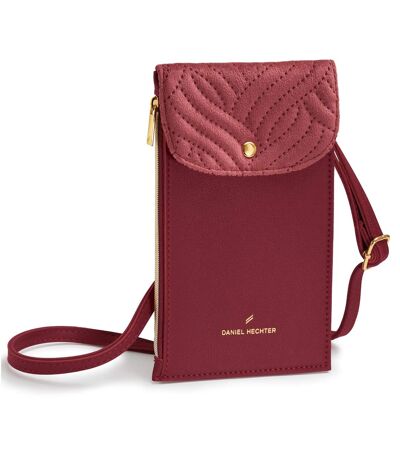 Women's Burgundy Phone & Card Pouch by Daniel Hechter