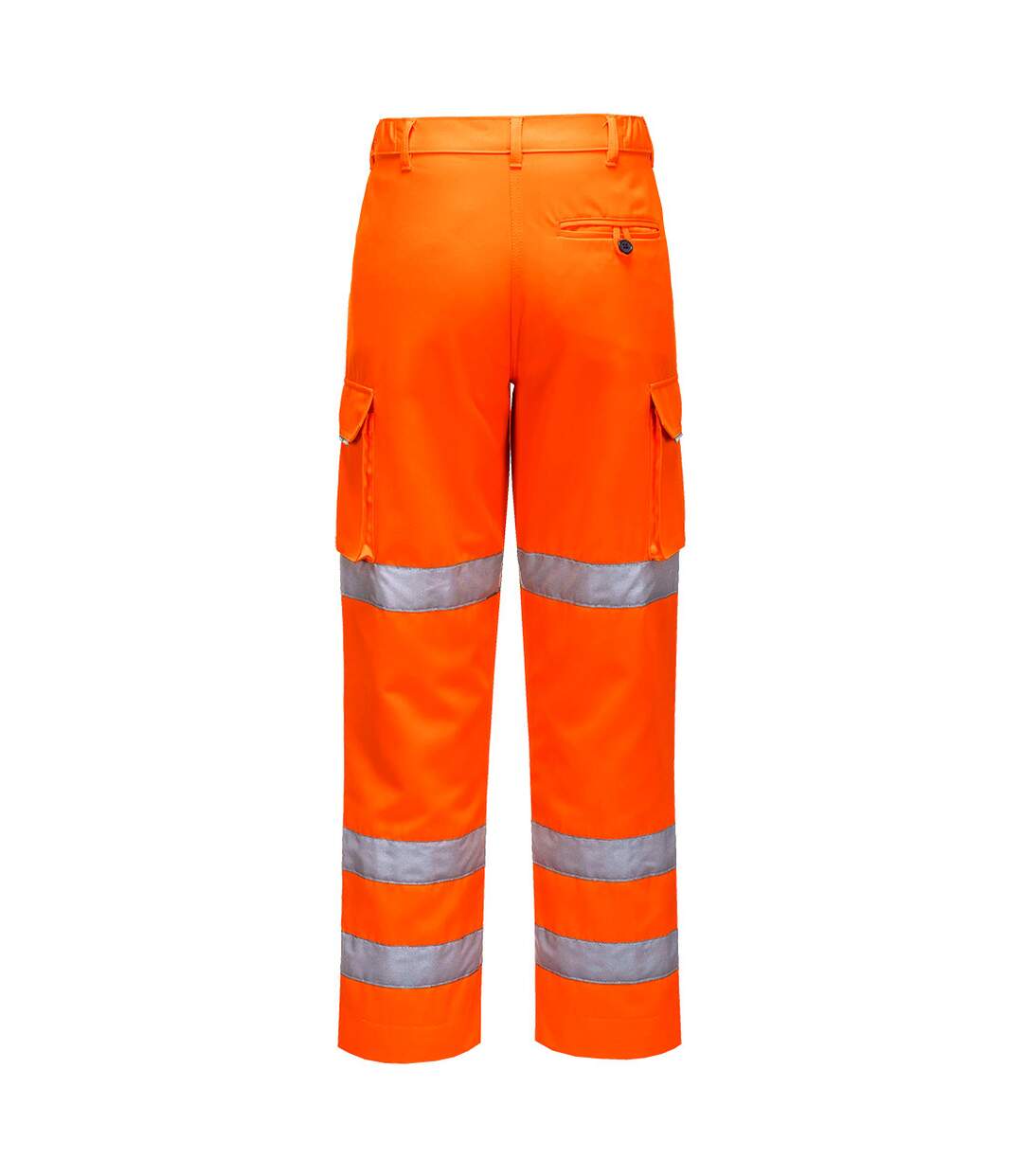 Mens hi-vis safety work trousers orange Portwest