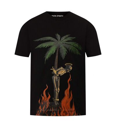 Tee shirt en coton à logo imprimé  -  Palm Angels - Homme
