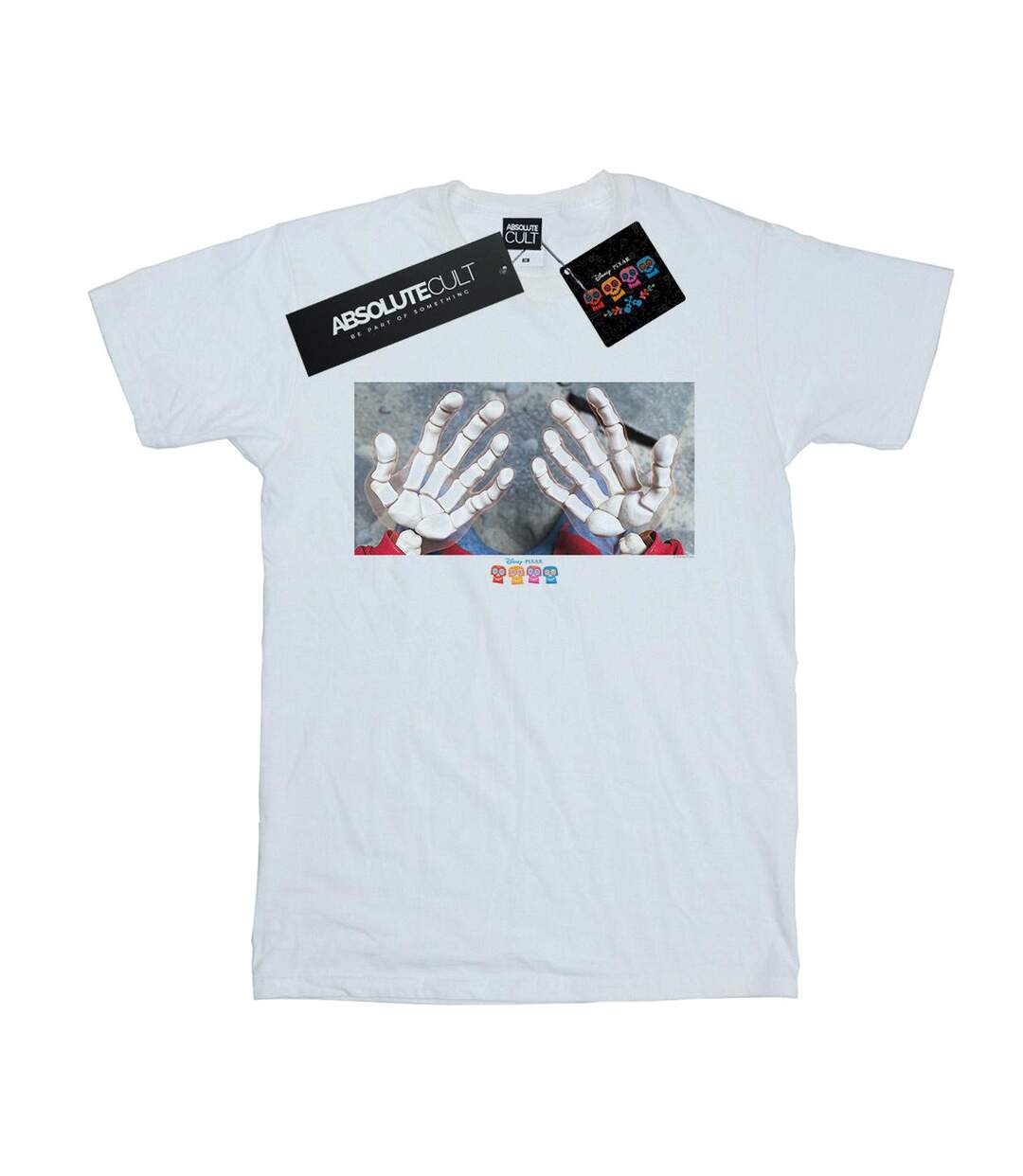 Disney - T-shirt COCO MIGUEL SKELETON HANDS - Femme (Blanc) - UTBI16507-1