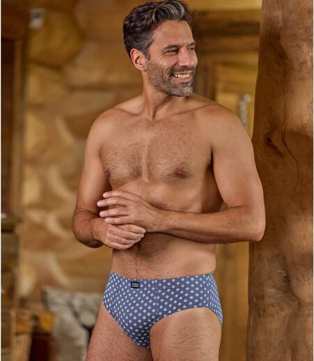 Pack of 3 Men's Comfortable Briefs - Navy Blue