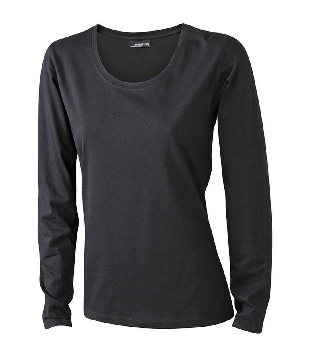 T-shirt femme manches longues - JN903 - Noir