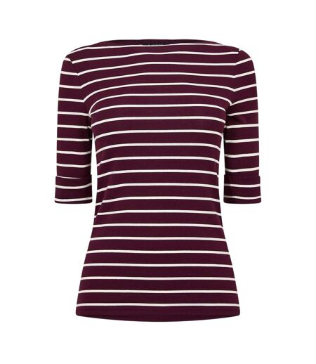 T-shirt Manches ¾ Judy Femme Grenat Sombre Ralph Lauren