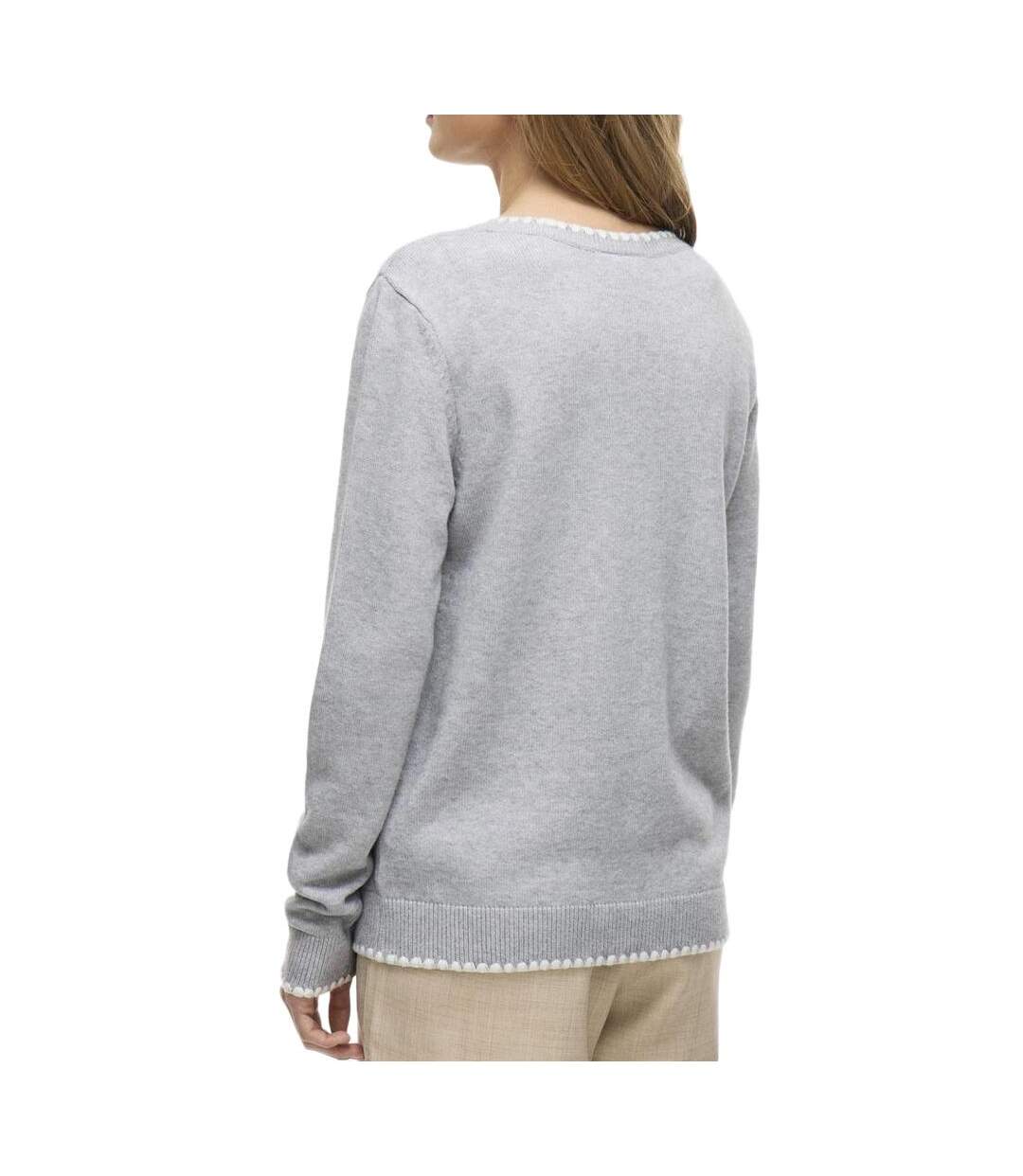 Pull gris femme vila virils-2