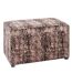 Coffre de Rangement Motif Serpent 65cm Marron-1